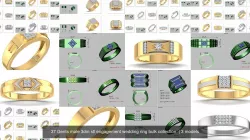 37 Gents male 3dm stl engagement wedding ring bulk collection  