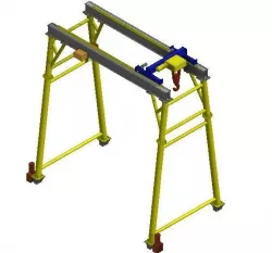 40T Gantry crane Low-poly  3D model