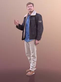 Andrew 10592 - Standing Casual Man Low-poly  3D model
