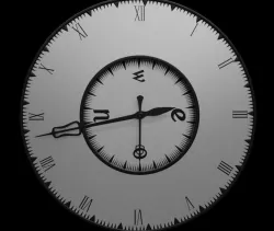 Animated Clock Low-poly  3D model