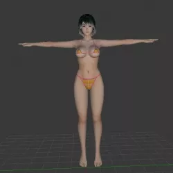 Asian Bikini Girl 3D model