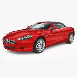 Aston Martin DB9 Volante 2010 Low-poly  3D model