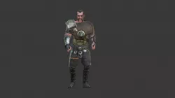 Barbarian Warrior Low-poly  3D model