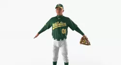 Baseball Player Athletics 3D model
