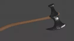 Battle axe  Low-poly  3D model