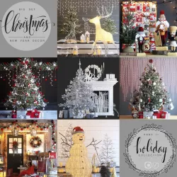 Big set of Christmas and New Year decorations  - Part 2 3D model