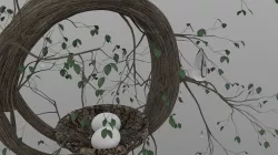 Bird Nest modeled egg 3D model