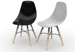 Birlea Hex Dining Chair 3D model