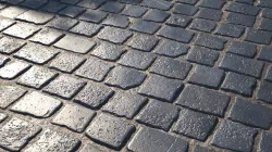 Black cobblestone pavement texture Texture