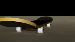 black skateboard  3D model