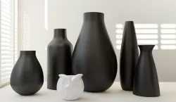 Black vases 3D model