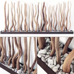 Branch thick fundament pebble 3D model