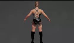Brianna Sexy Girl Rigged Low-poly  3D model