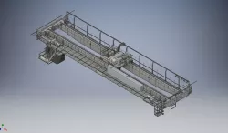 Bridge Crane 120 TN Low-poly  3D model