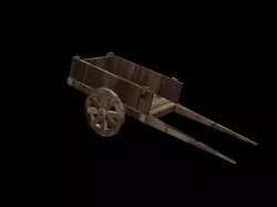 bullock cart 3D model