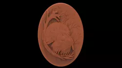 Capercaillie plate  stl models for artcam and aspire Programmes 3D model