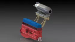 Car Engine  Buick Straight  8 Engine 1 24 and 1 4 Scale 3D model