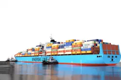 Cargo  ship 300m and tugboat 30m 3D model Low-poly  3D model