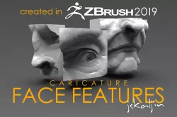 Caricature Face Features 3D model