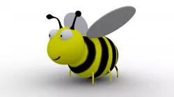 Cartoon Bee - Rigged Low-poly  3D model