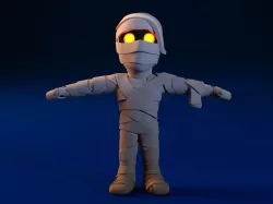 Cartoon Mummy Not Rigged 3D model
