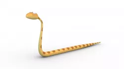 Cartoon Snake - Rigged Low-poly  3D model