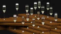 Champagne In Classic Flutes 3D model