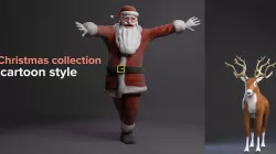 Christmas collection cartoon style   