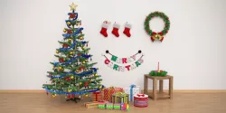 Christmas Tree And Decorations 3D model