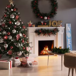 Christmas winter decoration set 3D model