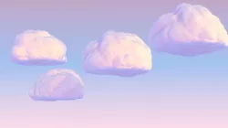 Clouds Cartoony Cloud fabulous Cartoon Cotton candy 3D model