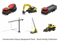 Construction Heavy Equipment Pack - Revit Family Collection 3D model