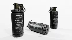 CTS 7290 Flash Bang Grenade Low-poly  3D model