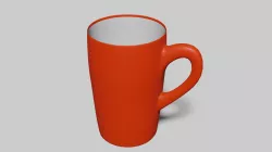 cup low detail without texture 3D model
