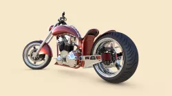 Custom motorcycle 3D model