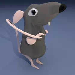 cute rat 3D model