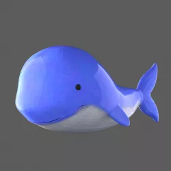 cute whale 3D model