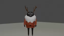 Deer low Low-poly  3D model