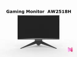 dell alienware 25 gaming monitor game asset Low-poly  3D model