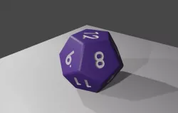 Dice 12 Sides High Poly - Dado Doze Lados Low-poly  3D model