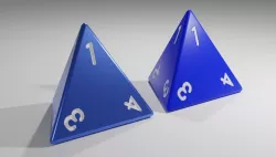Dice Four Sides RPG - 2 models - Dado 4 lados Low-poly  3D model