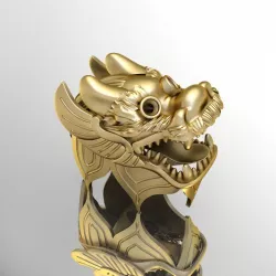 Dragon head - tiger nails 3D model