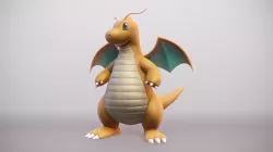 Dragonite - Realistic Dragon Pokemon Low-poly  3D model