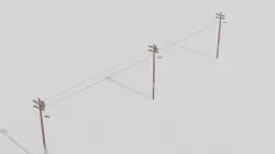 Eletricity Post - Low poly Asset Low-poly  3D model