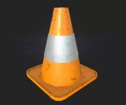 Emergency Cone Game-Ready Asset Low-poly  3D model