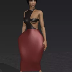 Face Dress 3D model