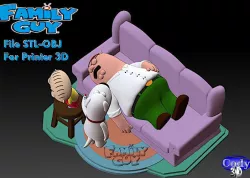 Family Guy Griffin Model Assembly File STL-OBJ 3D Printing  3D model