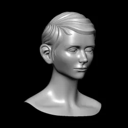 Female head 3D model
