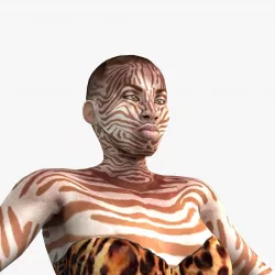 Female Hunter - rigged animated 3D model