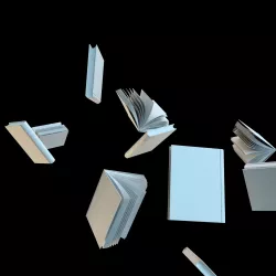 Float white books 3D model